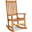 Indoor Outdoor Wooden High Back Rocking Chair