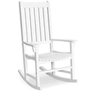 Indoor Outdoor Wooden High Back Rocking Chair by LJGDeals