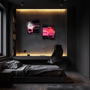 Car light up sign, Car neon light sign, Car wall art lighted, Car led wall decor, Car led sign, Garage neon sign, Neon painting art For Man - UvCar24