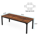 Rectangular Dining Table, 78 inch Long Kitchen Table for 6-8 People
