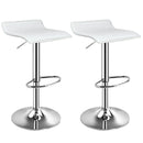 Set of 2 Adjustable PU Leather Backless Bar Stools by LJGDeals