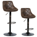 Set of 2 Adjustable Bar Stools with Backrest and Footrest by LJGDeals