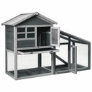 Wooden 56.5 Inch Length Rabbit Hutch with Pull out Tray and Ramp by DirectDeals