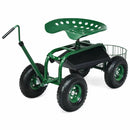 Extendable Handle Garden Cart Rolling Wagon Scooter by LJGDeals
