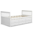 Twin Captain’s Bed with Trundle and 3 Storage Drawers by DirectDeals