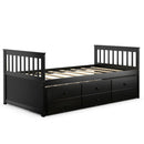 Twin Captain’s Bed with Trundle and 3 Storage Drawers by DirectDeals