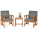 3PC Solid Wood Outdoor Patio Sofa Furniture Set by LJGDeals