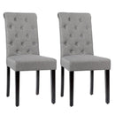 2 Pieces Tufted Dining Chair Set with Adjustable Anti-Slip Foot Pads by LJGDeals