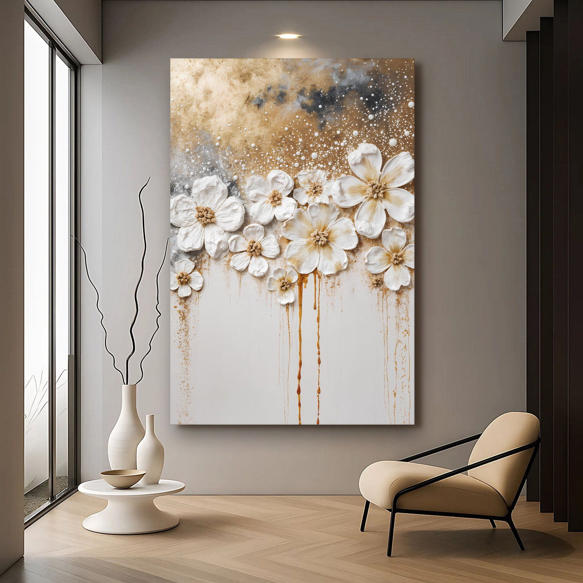Gold Floral Wall Art, photo 5 of 10