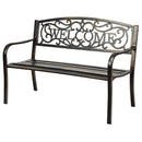 Outdoor Furniture Steel Frame Porch Garden Bench by LJGDeals