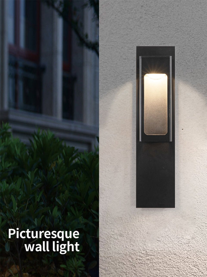 MIRODEMI® Black/Bronze Outdoor Waterproof LED Aluminum Wall Light With Motion Sensor