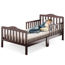 Classic Design Kids Wood Toddler Bed Frame with Two Side Safety Guardrails by LJGDeals