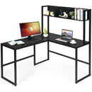Reversible L-Shaped Corner Desk with Storage Bookshelf by LJGDeals