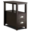 End Table Wooden with 2 Drawers and Shelf Bedside Table by LJGDeals