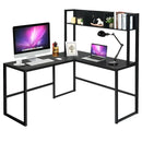 Reversible L-Shaped Corner Desk with Storage Bookshelf by LJGDeals
