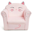 Kids Upholstered Cat Armrest Couch Sofa with Linen Fabric by LJGDeals