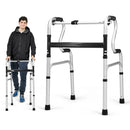One-Button Folding Aluminum Walking Frame Walker by LJGDeals