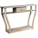 Curved Frame Modern Console Table with Storage Drawer for Entryway by DirectDeals