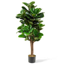 4 Feet Artificial Fiddle Leaf Fig Tree Decorative Planter by LJGDeals