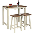 Counter Height Pub Table with 2 Saddle Bar Stools by LJGDeals