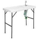 Folding Cleaning Sink Faucet Cutting Camping Table with Sprayer by LJGDeals