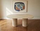 Neppa Travertine Dining Table by Marmony Concept