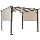 10 x 10 Feet Metal Frame Patio Furniture Shelter-Beige by LJGDeals