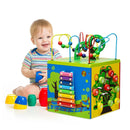 5-in-1 Wooden Activity Cube Toy by LJGDeals