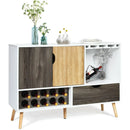 Mid-Century Buffet Sideboard Wooden Storage Cabinet by LJGDeals