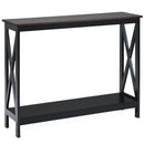 2-Tier Console X-Design Sofa Side Accent Table by DirectDeals