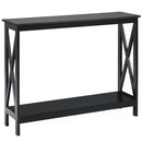 2-Tier Console X-Design Sofa Side Accent Table by LJGDeals