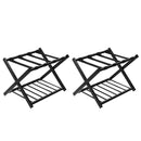 Set of 2 Folding Metal Luggage Rack Suitcase by LJGDeals