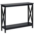 2-Tier Console X-Design Sofa Side Accent Table by LJGDeals