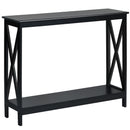2-Tier Console X-Design Sofa Side Accent Table by DirectDeals
