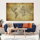 Push Pin World Map Canvas Print – Travel Tracker Wall Art