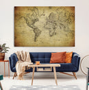 Push Pin World Map Canvas Print – Travel Tracker Wall Art