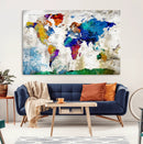 World Map Canvas Print – Framed Travel Map Wall Art for by MyGreatCanvas | Canvas Wall Art Prints | Photo Prints & Wall Decor
