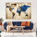 World Map Canvas Print – Detailed Map of the World Wall Art by MyGreatCanvas | Canvas Wall Art Prints | Photo Prints & Wall Decor
