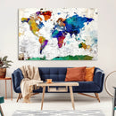 World Map Canvas Print – Detailed Map of the World Wall Art by MyGreatCanvas | Canvas Wall Art Prints | Photo Prints & Wall Decor