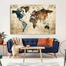 World Map Canvas Print – Detailed Map of the World Wall Art by MyGreatCanvas | Canvas Wall Art Prints | Photo Prints & Wall Decor