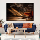 Whiskey and Cigar Wall Art Canvas Print by MyGreatCanvas | Canvas Wall Art Prints | Photo Prints & Wall Decor