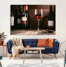 Red Wine and Bottle Canvas Print by MyGreatCanvas | Canvas Wall Art Prints | Photo Prints & Wall Decor