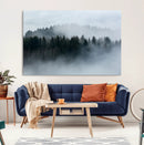 Autumn and Misty Trees in the Forest Wall Art Canvas Print, by MyGreatCanvas | Canvas Wall Art Prints | Photo Prints & Wall Decor