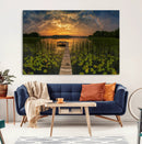 Lake and Flower Wall Art Canvas Print