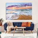 Coastal Sunset Art Beach Canvas Wall Art Print | Ocean Waves by MyGreatCanvas | Canvas Wall Art Prints | Photo Prints & Wall Decor