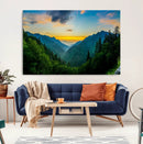 Green Forest Wall Art Canvas Print