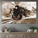 Black Steam Train Canvas Wall Art Print Steam Locomotive Art