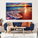 Colorful Coastal Sunset on the Beach Canvas Print, Ocean