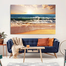 Serene Beach Path Canvas Art, Giclee Canvas Print with