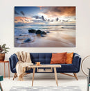 Serene Weather On The Beach Wall Art Canvas Print